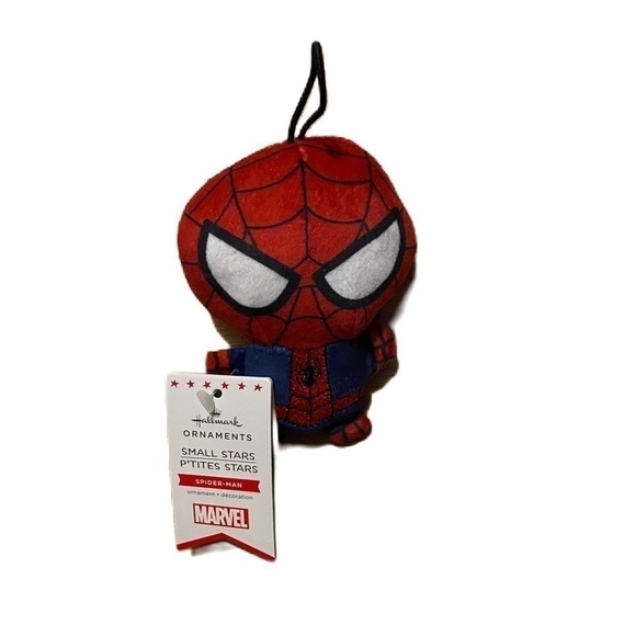 Marvel Spider-Man Plush Christmas Ornament Hallmark Red Blue Kids NEW Stuffed - Picture 1 of 3